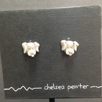 Chelsea Pewter Puppy Stud Earrings - Natural Pet Foods