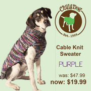 Chilly Dog Sweater - Purple Woodstock SALE - Natural Pet Foods
