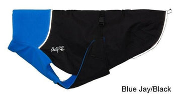 Chillydogs Great White North Winter Coat Broad & Burly - Blue Jay/ Black Shell 18" CHE)
