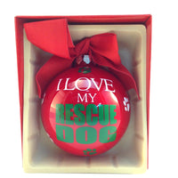 Christmas Ball Ornament - I Love My Rescue Dog - Natural Pet Foods