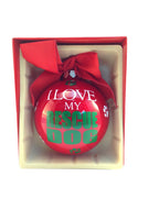 Christmas Ball Ornament - I Love My Rescue Dog - Natural Pet Foods