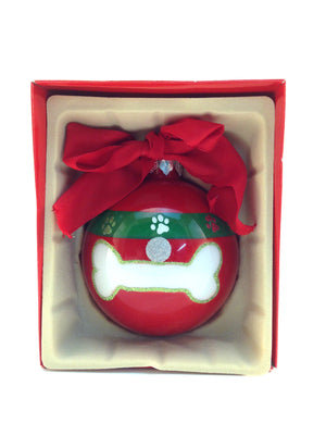 Christmas Balls Ornament - Personalized Bone SALE - Natural Pet Foods