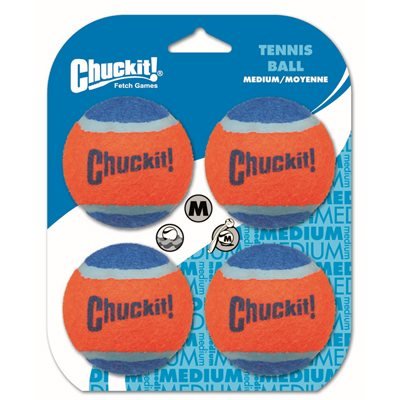 Chuckit! Tennis Ball 4 Pack Medium - Natural Pet Foods