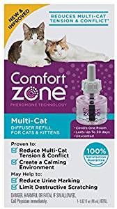Comfort Zone Multicat Diffuser Refill for Cat Calming, Single Refill - Natural Pet Foods