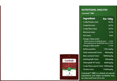 Cranimals Detox / Vibe Organic Berry and Spirulina Supplement 120g - Natural Pet Foods