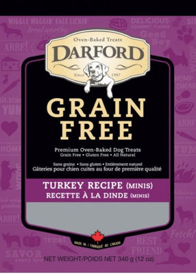 Darford - Grain Free Turkey Minis Dog Treats 340g - Natural Pet Foods