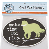 Dog Is Good-Oval Car Magnet-Make Time For Play - Natural Pet Foods
