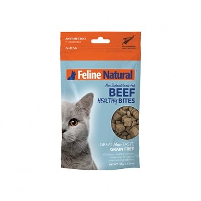 Feline Natural New Zealand Grass- Fed Beef Healthy Bites 50 gr - Natural Pet Foods
