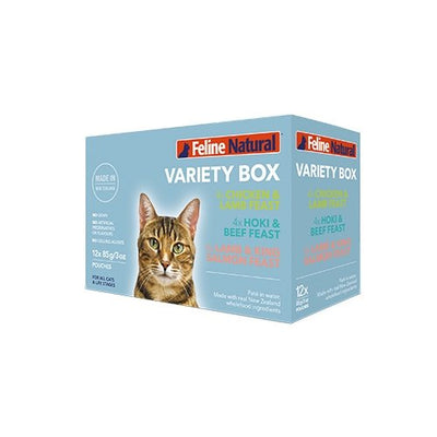 Feline Natural Variety Box Pouches 12 X 3 oz - Natural Pet Foods