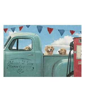Framed Wall Art - Lam - Let's Go For A Ride II - Natural Pet Foods
