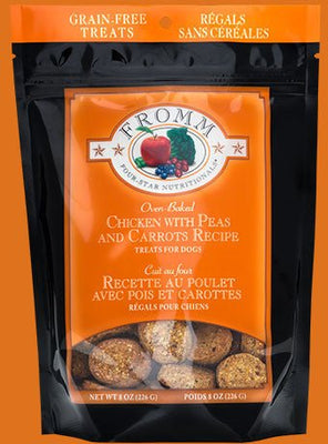 Fromm - Four Star Grain-Free Dog Treats - Chicken with Peas & Carrots 8oz - Natural Pet Foods