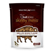 Fruitables Skinny Minis - Grilled Bison Flavor Dog Treats 5oz - Natural Pet Foods
