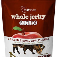 Fruitables Whole Jerky Bite Grilled Bison & Apple Jerky 5 oz Dog Treat - Natural Pet Foods