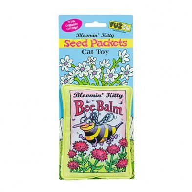 Fuzzu™ Bloomin Kitty Bee Balm Seed Packed Cat Toy | Natural Pet Foods