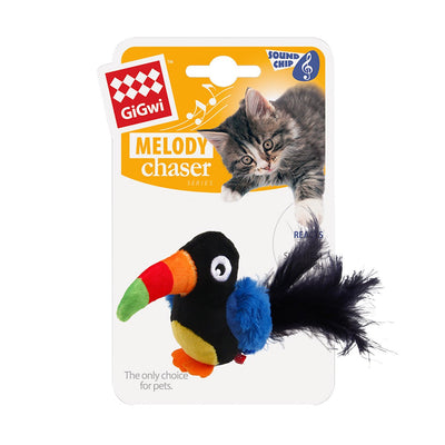 Gigwi Melody Chaser Melody Chaser - Toucan with Motion Activated Sound Chip Cat Toy - Natural Pet Foods