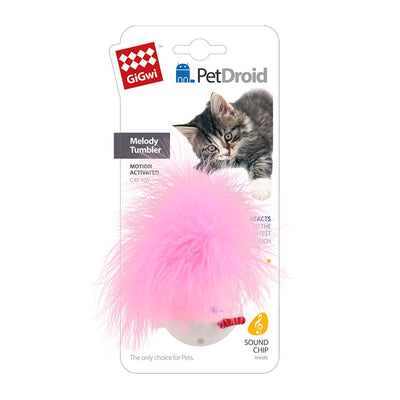 Gigwi Pet Droid - Wobble Feather with Motion Activated Sound Chip - Natural Pet Foods