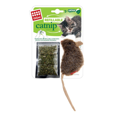 Gigwi Refillable Catnip - Mouse - Natural Pet Foods