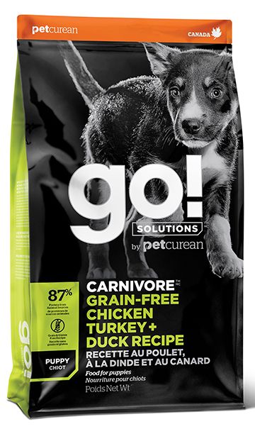 Go! Carnivore Grain Free Chicken Turkey Duck Puppy Dog Foods