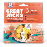 Great Jacks Freeze-Dried Cat Treats & Food Topper - Salmon 85 gr - Natural Pet Foods