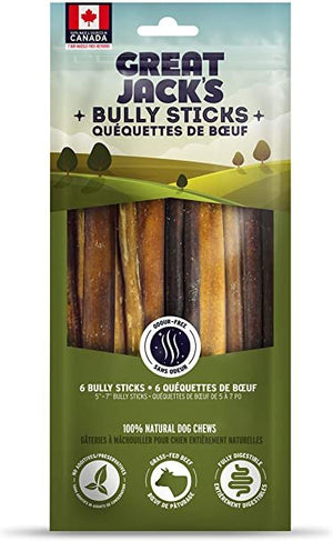 Great Jacks Odour Free Bully Sticks Made In Canada - Natural Pet Foods