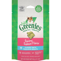 Greenies Feline Salmon Complete Dental Treat 2.1 oz - Natural Pet Foods