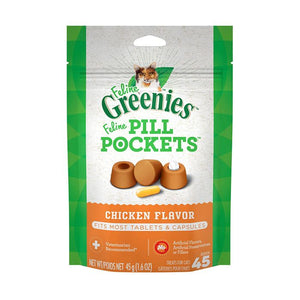Greenies - Pill Pockets Chicken Flavor for Cats - Natural Pet Foods