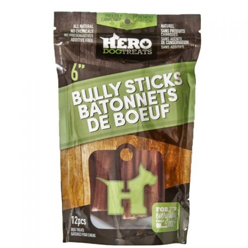 Hero Dog Treats 6 Bully Sticks 12 Pack