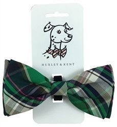 Huxley and Kent - Bow Tie - Green Madras - Natural Pet Foods
