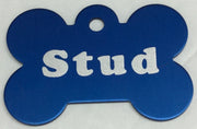 ID Tag - Large Blue Bone with Stud - Natural Pet Foods