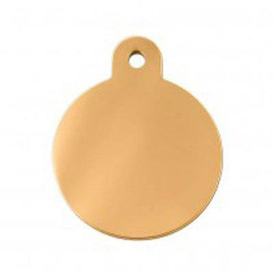 ID Tag - Small Brass Circle - Natural Pet Foods