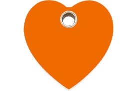 ID Tags - Large Orange Heart - Natural Pet Foods