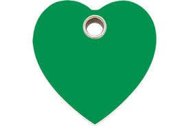 ID Tags - Small Green Heart - Natural Pet Foods