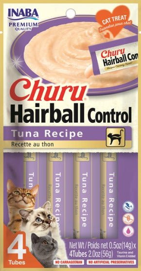 Inaba Cat Churu Hairball Tuna Recipe - Natural Pet Foods