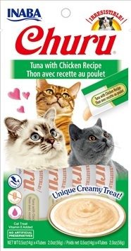 INABA Churu Tuna with chicken recipe unique creamy treat 4 tubes - Natural Pet Foods