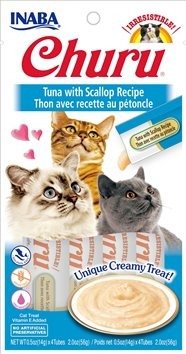 INABA Churu tuna with scallop recipe unique creamy treat 4 tubes - Natural Pet Foods