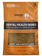 Indigenous Pet Products - Dental Health Bones - Carrot and Pumpkin Flavor - Natural Pet Foods