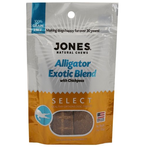 Jones Natural Chews Alligator Exotic Blend 3oz Natural Pet Foods