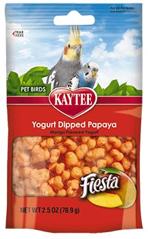 Kaytee Mango Flavored Yogurt Dipped Papaya Treat Pet Bird Bird 2.5oz - Natural Pet Foods