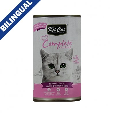 Kit Cat® Complete Cuisine™ Chicken & Skipjack in Broth Wet Cat Food 150gm - Natural Pet Foods