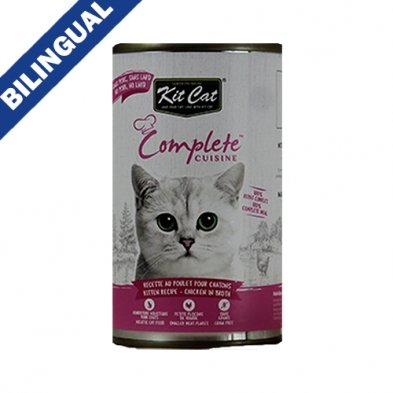 Kit Cat® Complete Cuisine™ Kitten Recipe Chicken in Broth Wet Cat Food 150gm - Natural Pet Foods