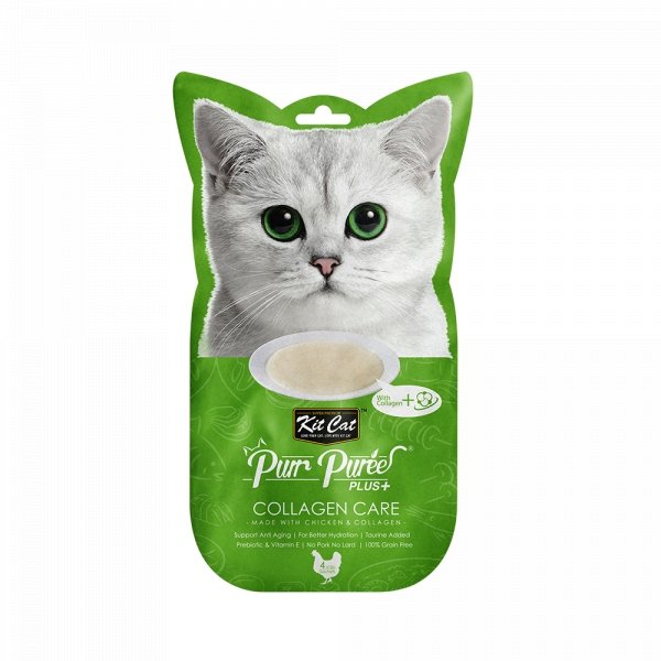 Kit Cat Purr Puree Plus+ Chicken & Collagen Care (Collagen Care) - Natural Pet Foods