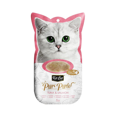 Kit Cat Purr Puree Tuna & Salmon 4 X 15g Sachet - Natural Pet Foods