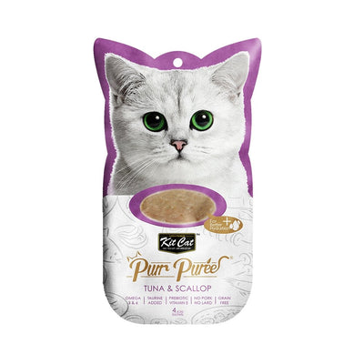 Kit Cat Purr Puree Tuna & Scallop 4 X 15g Cat - Natural Pet Foods