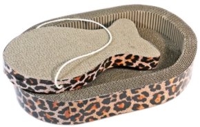 Leopard Fish Bowl Cardboard Cat Scratcher - Natural Pet Foods