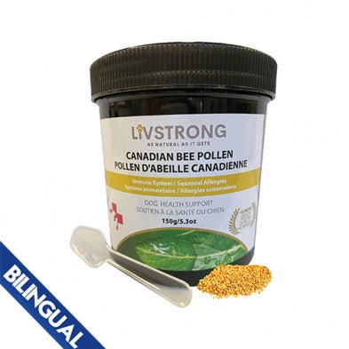 Livstrong Canadian Bee Pollen Immune System/Seasonal Allergies Dog Healthy Support 150 g - Natural Pet Foods