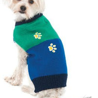 Lookin' Good Dog Sweater - Green & Blue - Natural Pet Foods