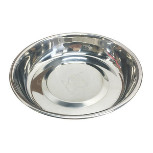 Messy Cats Stainless Steel Saucer-Shaped Bowl 1.75 cup - Natural Pet Foods