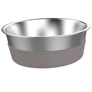 Messy Mutts Heavy Gauge Bowl with Non-slip Base 4.5 Cups, Med, Grey - Natural Pet Foods