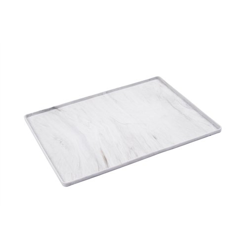 Messy Mutts Silicone Bowl Mat with Raised Edge, Small, Marble - Natural Pet Foods