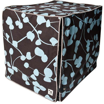 Molly Mutt - Crate Cover - Brown with Blue Pattern - Natural Pet Foods